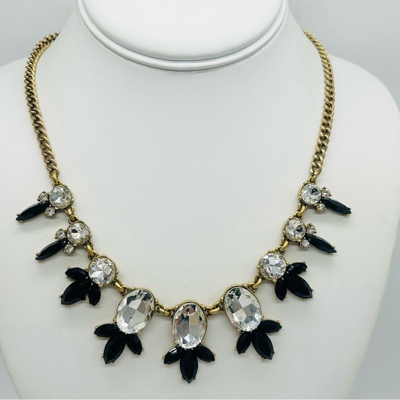 J. Crew Black Jeweled Necklace - Picture 1 of 3